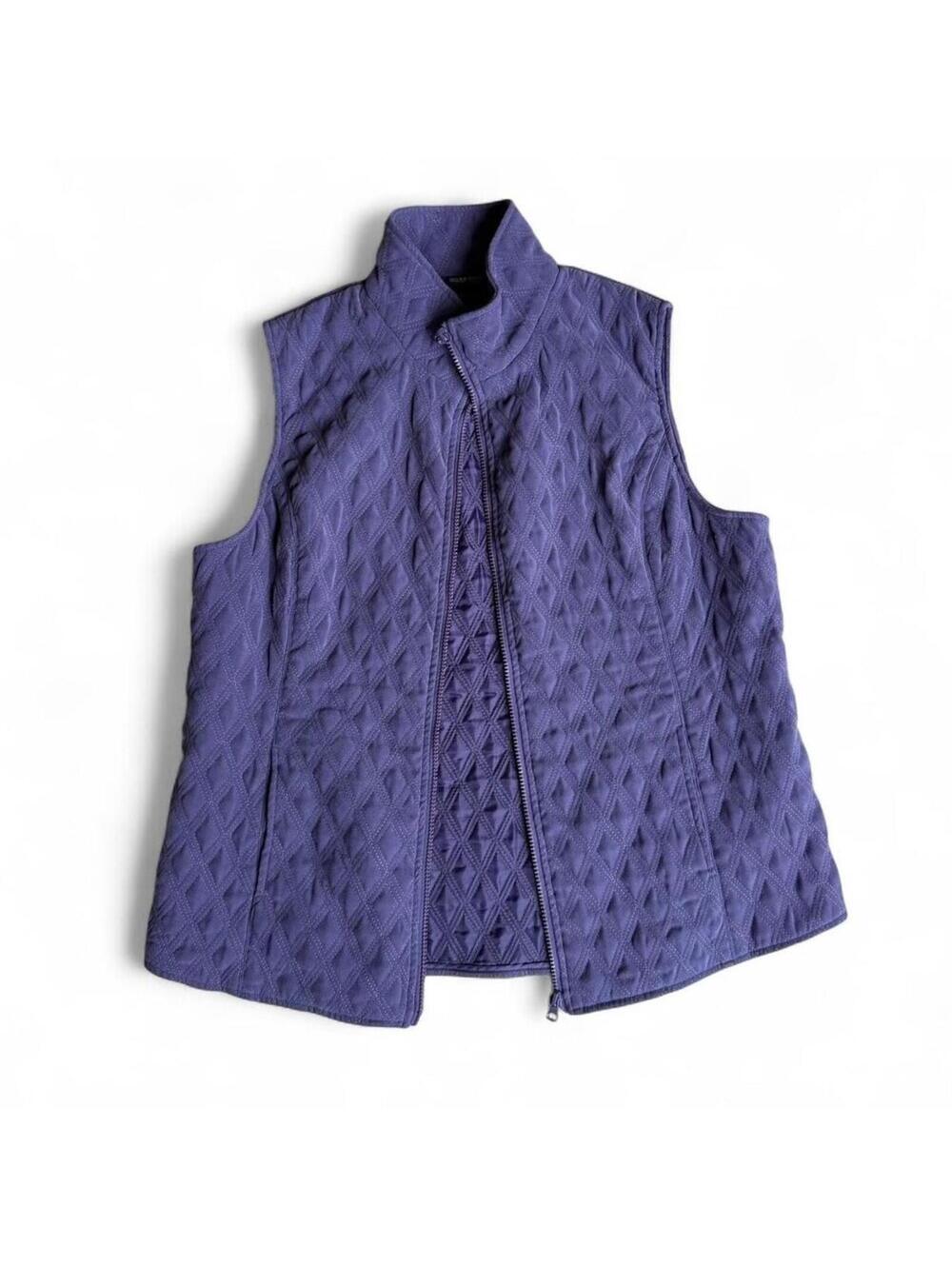 NTCO Nomadic Traders Women's Purple quilted vest XL full zip